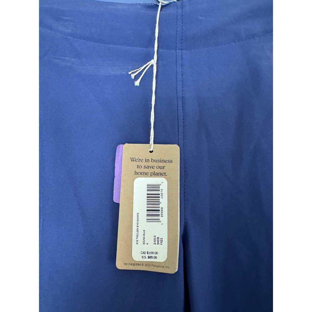 Patagonia Tyrolean Bike Shorts Sound Blue Womens 4 Mountain Biking 24910 NEW - Picture 2 of 4